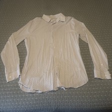 Express Extra Slim Fit Solid Dress Shirt White  Gray Polka Dot Men  s Medium