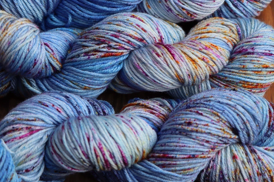 Handgefärbte Wolle Merino/Seide je 100 g - Bild 2 von 4