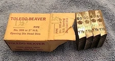 Toledo Beaver Pipe Die 1-1/2" Dies for No. 999 or 2" H.S. Opening Die Head Dies 