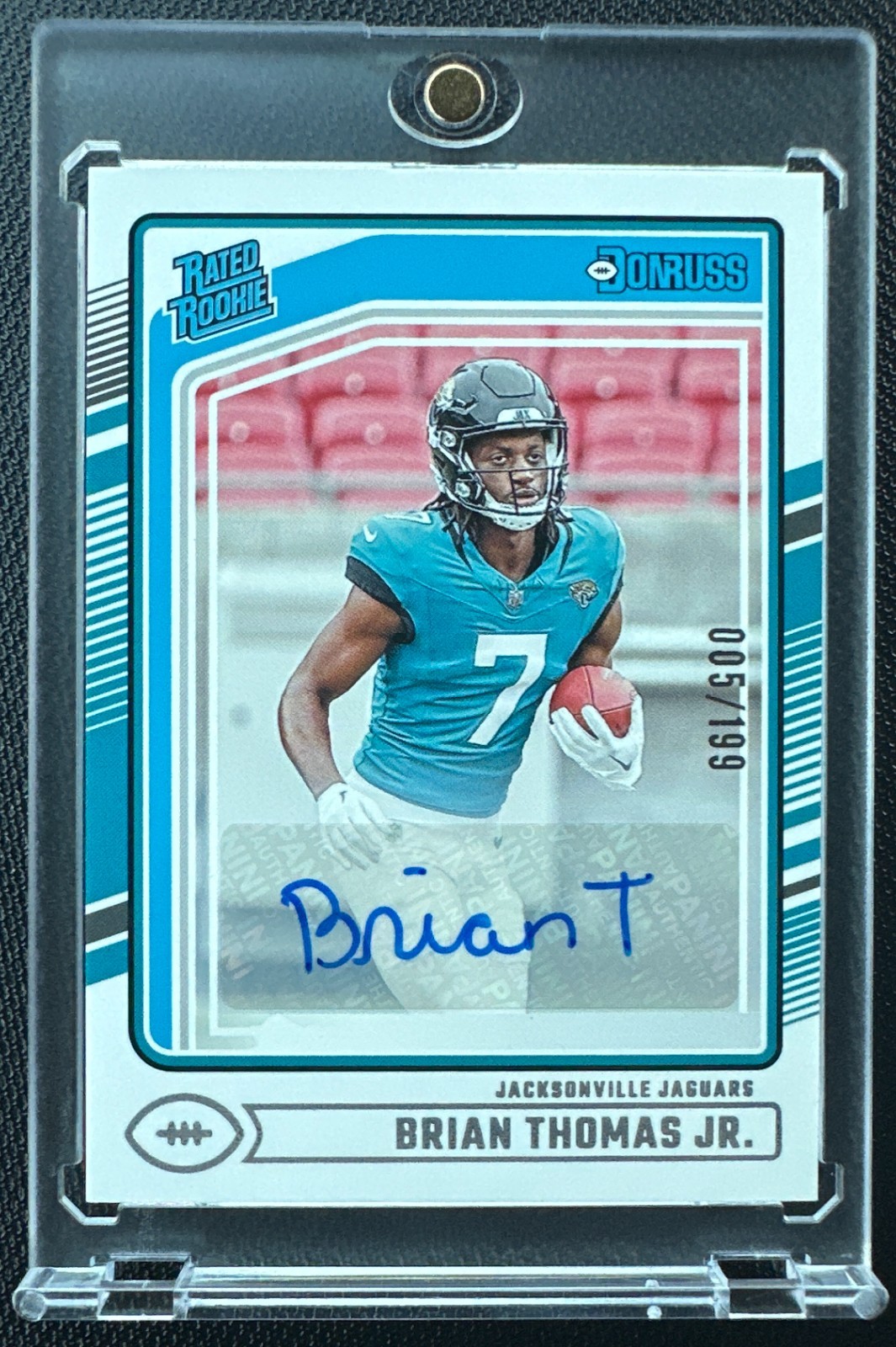 2024 Panini Donruss BRIAN THOMAS JR #313 Auto Rated Rookie #’d/199 Jaguars RC