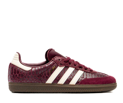 adidas Samba OG Snakeskin Maroon Cream White IH3979 Womens New | eBay