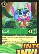x1 Stitch - Covert Agent - 89/204 - Rare - Cold Foil Lorcana DLC03 Into the Inkl
