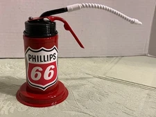 PHILLIPS 66 Vintage Trigger Pump OIL Can Gasoline Station Gas Garage Decal Sign