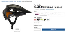 Fox Racing Mainframe Youth Bicycle Helmet Bla...