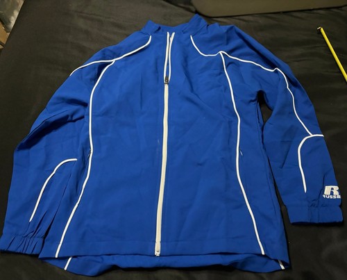 Russell Athletic, Royal blue Russell Athletic lightweight full-zip jacket white contrast piping
