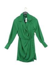 Nasty Gal Shirt Mini Dress UK4 in Green