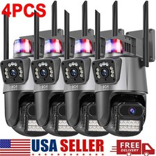 4PCS 4MP Dual Lens WiFi PTZ Outdoor Home Security IP Camera Night Vision CCTV