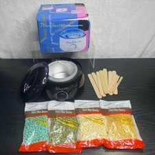 NEW Hair Removal Hot Waxing Kit with Wax Heater Warmer  4 Packs Wax Bead