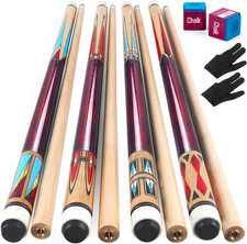 AKLOT Pool Cues,58" Pool Cue Stick Canadian Maple Wood Billiard Cues Sticks for