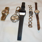 MIXED LOT VINTAGE WRIST WATCHES TEXES INSTRUMENT TI 500 TIMEX CRITERION VISUAL — photo 1