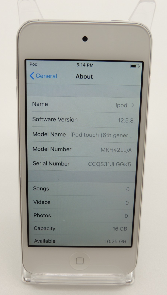 iPod 第6世代 16GB モデルA1547 Apple iPod Touch 6th Gen A1574 16GB - Silver | eBay