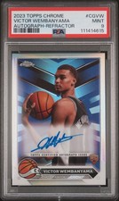 Victor Wembanyama Rookie Auto Silver Refractor On-Card 2023-24 Topps Chrome PSA