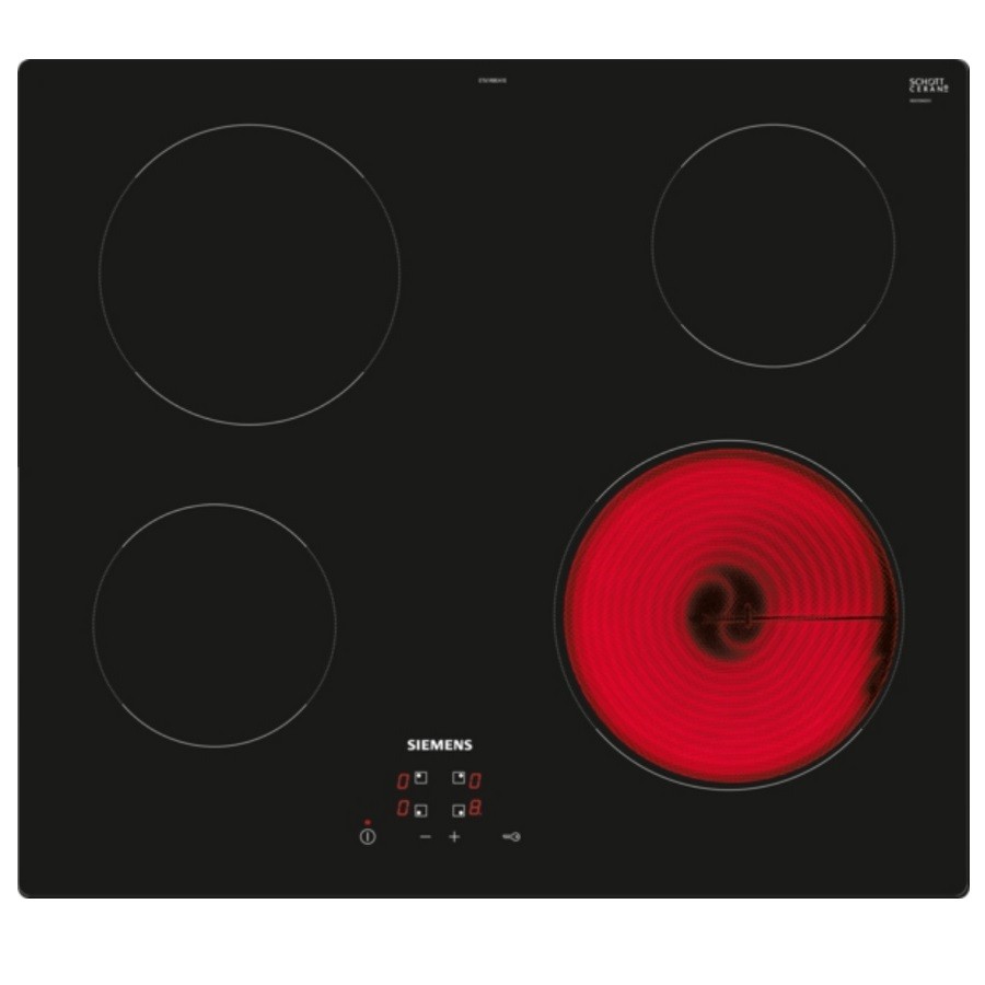 Table vitrocéramique Siemens ET61RBEB8E 60 cm encastrable noire 4 feux