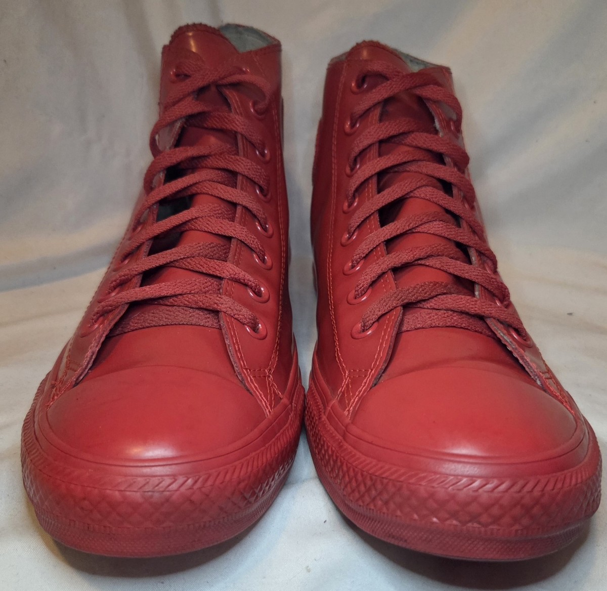 Converse All Star Sneakers Men's Size 10.5 Red Rubber Hightop | eBay