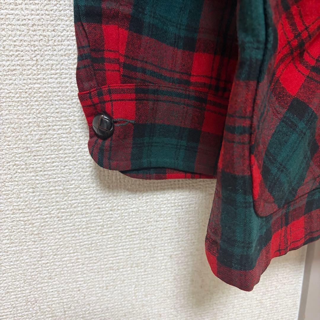 Pendleton Wool Tailored Jacket 1950s Red & Black … - image 5