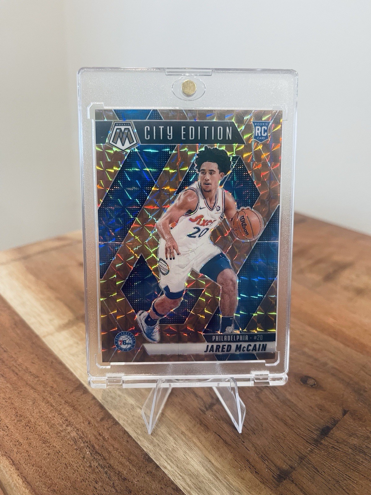 2024-25 Panini Mosaic Jared McCain City Edition Bronze /75 #277 Sixers