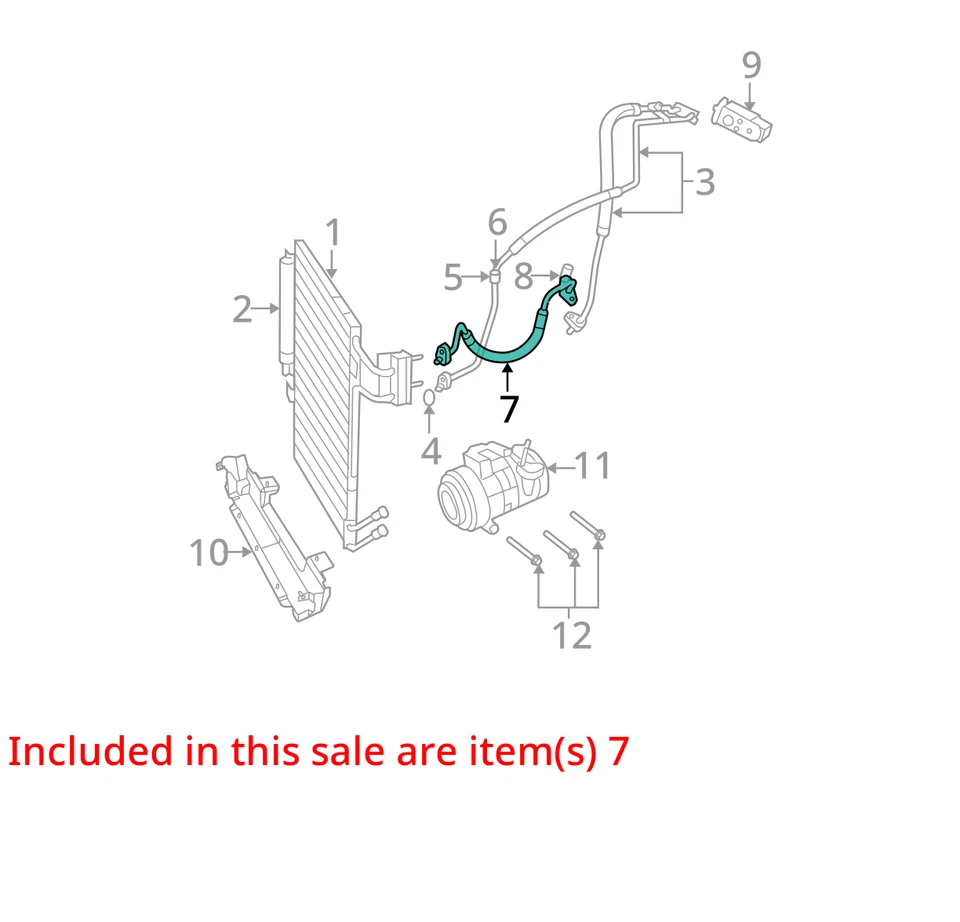 3.8l Air Conditioner Suction Hose & Liquid Line OE Fits JEEP WRANGLER 2007-2011 - Image 4 of 4