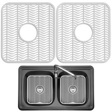 DecorRack 2 Sink Protectors for Kitchen Sink, Plastic 12" x 11" Dish Rack, Prote