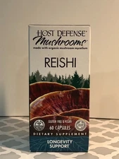 Host Defense  Reishi Mushroom Longevity Support, 60  Capsules EXP 06/2026