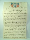 CIVIL WAR CALIFORNIA PATRIOTIC 4 PG LETTER SHEET JAMES BOYD - GEORGE DAVIDSON PA
