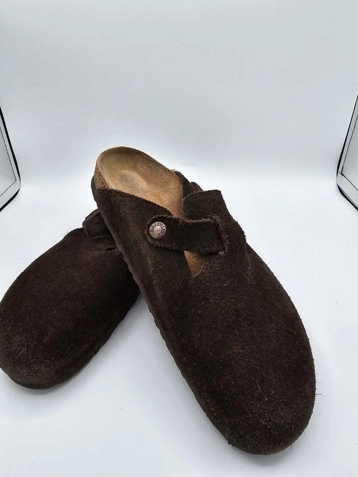 Chinelo Feminino Birkenstocks Camurça Marrom Tamanho 8.5 Usado - Imagem 2 de 4