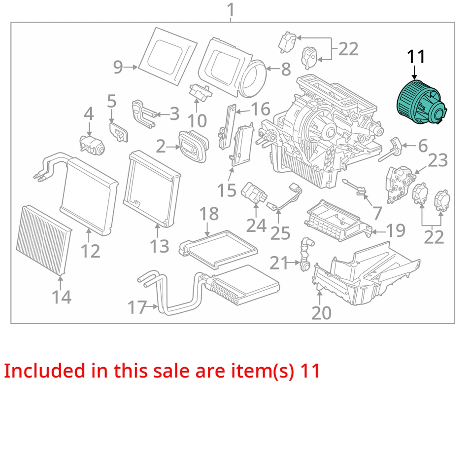 Lincoln MKC 2017 soplador motor aire acondicionado 4x4 2,00 L usado 42.000 millas OEM 615-00746 Foto 3 de 4