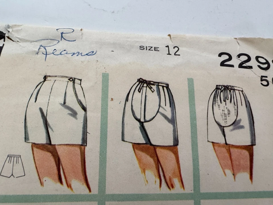 Butterick Sewing Pattern 2296 Maternity Pants Bermuda Shorts Size 12 Vintage UC - Image 3 of 4