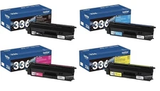 Brother TN336 High Yield Toner Set Black Cyan Magenta Yellow, OEM Sealed, CMYK
