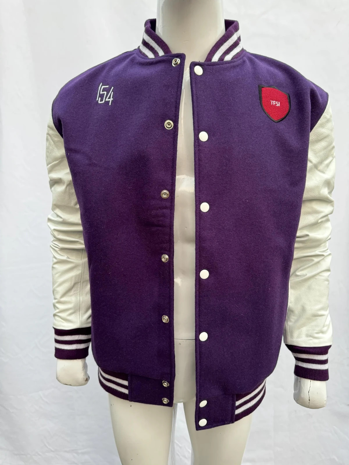Tfsi Varsity Jacket Leather and wool Premium Quality