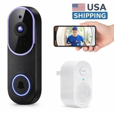 Smart Wireless Doorbell Camera AI Human Detection 2 Way Audio Night Vision