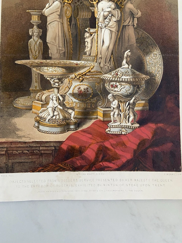 Antique Victorian Print – Minton Dessert Service Presented to Emperor of Austria - Image 4 of 4