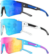 3PACK Kids Sunglasses Youth Baseball Sunglasses for Boys Girls Age 4-14, Softbal