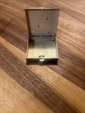 Vintage Portable Ashtray Jeweled Gold Tone Metal Rhinestones Red Blue Green