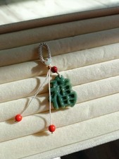 Beautiful Natural Jade Bag Charm Accessories,or Key Charm