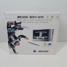 Archos 604 WiFi Silver (30 GB) Digital Media Player Bundle Cords Dock Case