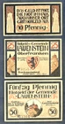 EMERGENCY MONEY - LAUENSTEIN 1921 - 10, 25, 50 PFENNIG NOTES - EXCELLENT CONDITION