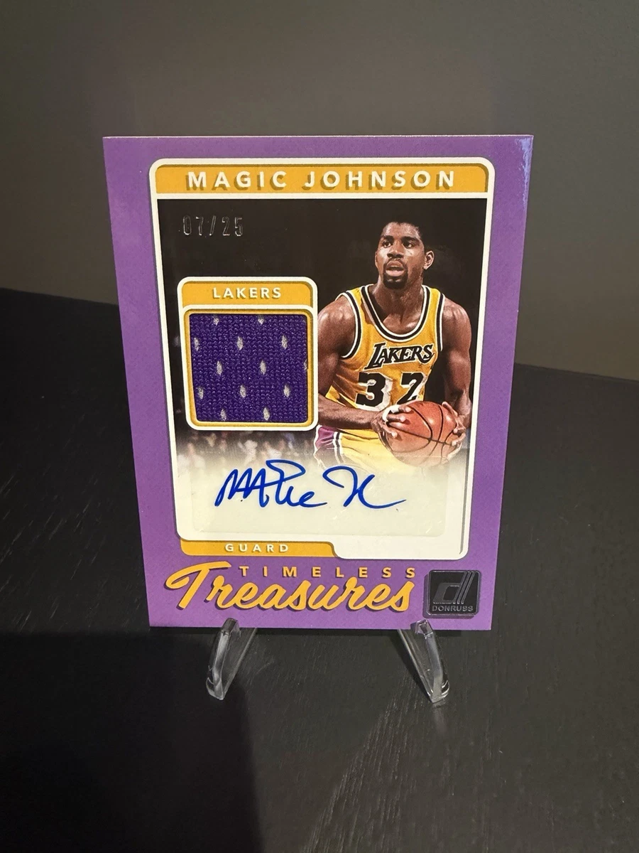 Panini Magic Johnson Basketball Autographed Sports Trading Cards