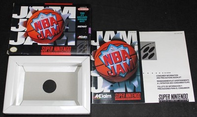 1991 SNES Super Nintendo NBA Jam BOX & Manual ONLY - NO GAME