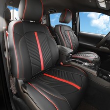 Leather Seat Covers Custom Fit for Toyota Tacoma 2016-2023 3rd Gen Double  C...