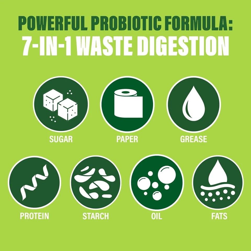 Green Gobbler Septic Tank Treatment Packets, 12 Month Supply - Natural Bacterial - Image 3 of 4