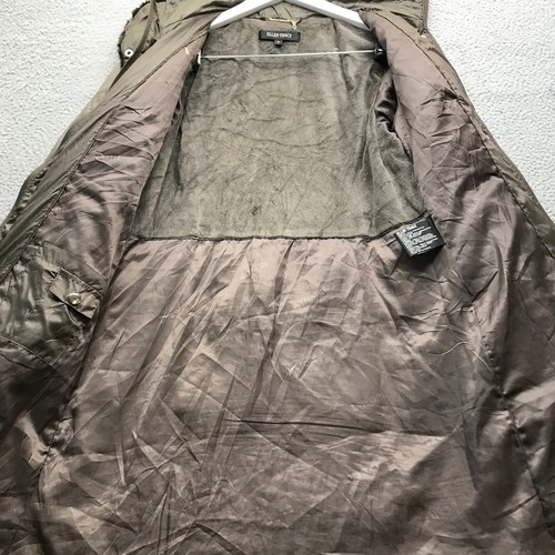 Ellen Tracy Puffer Coat Jacket Womens Small S Long Sleeve Full Zip Pockets Olive - Picture 9 of 11