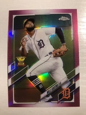 2021 Topps Chrome Pink Refractor Willi Castro Tigers 22