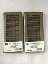 EZ-FLO 61602 Steel Floor Air Diffuser - Louvered Design - BROWN - 10" x 4" - New