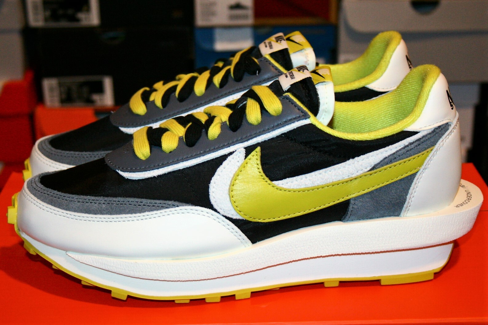 SACAI X NIKE Nike X Sacai X LDWaffle Undercover Black Bright Citron DJ4877 001 Men size