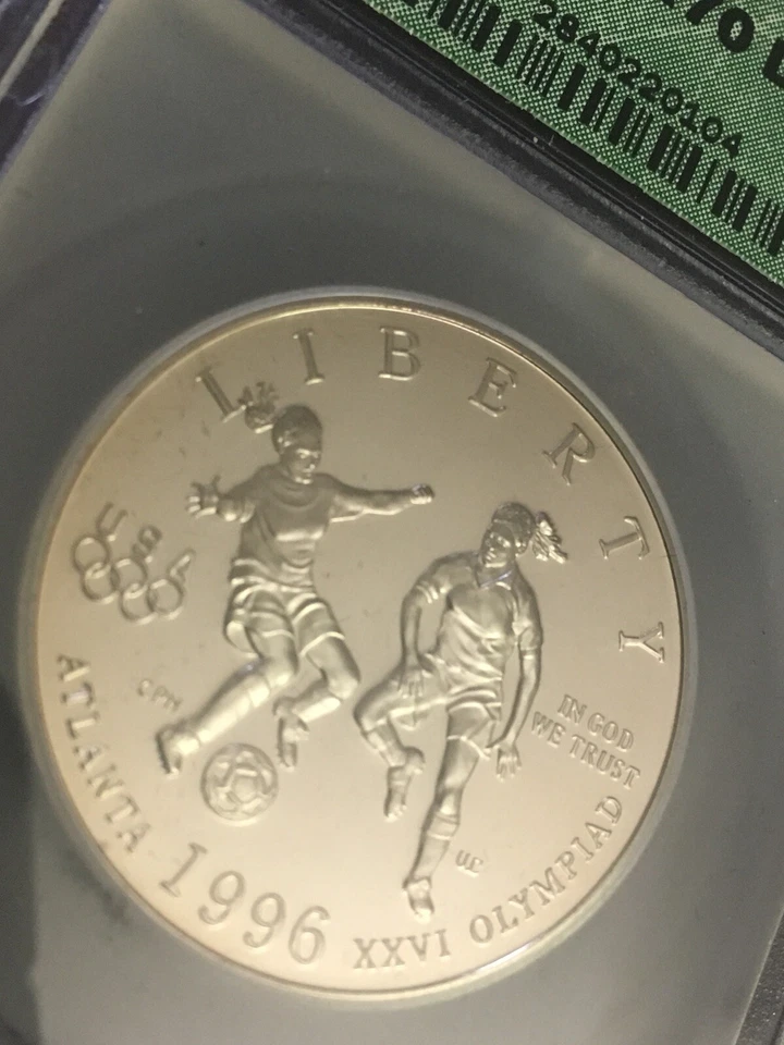1996 S 50C Atlanta Olympic Soccer Proof Half Dollar ICG PR70 PF70 DCAM - Image 3 of 4