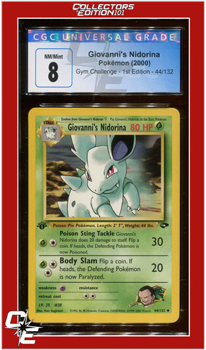Giovanni's Nidorina (1st Edition) graded CGC 8 for sale on eBay