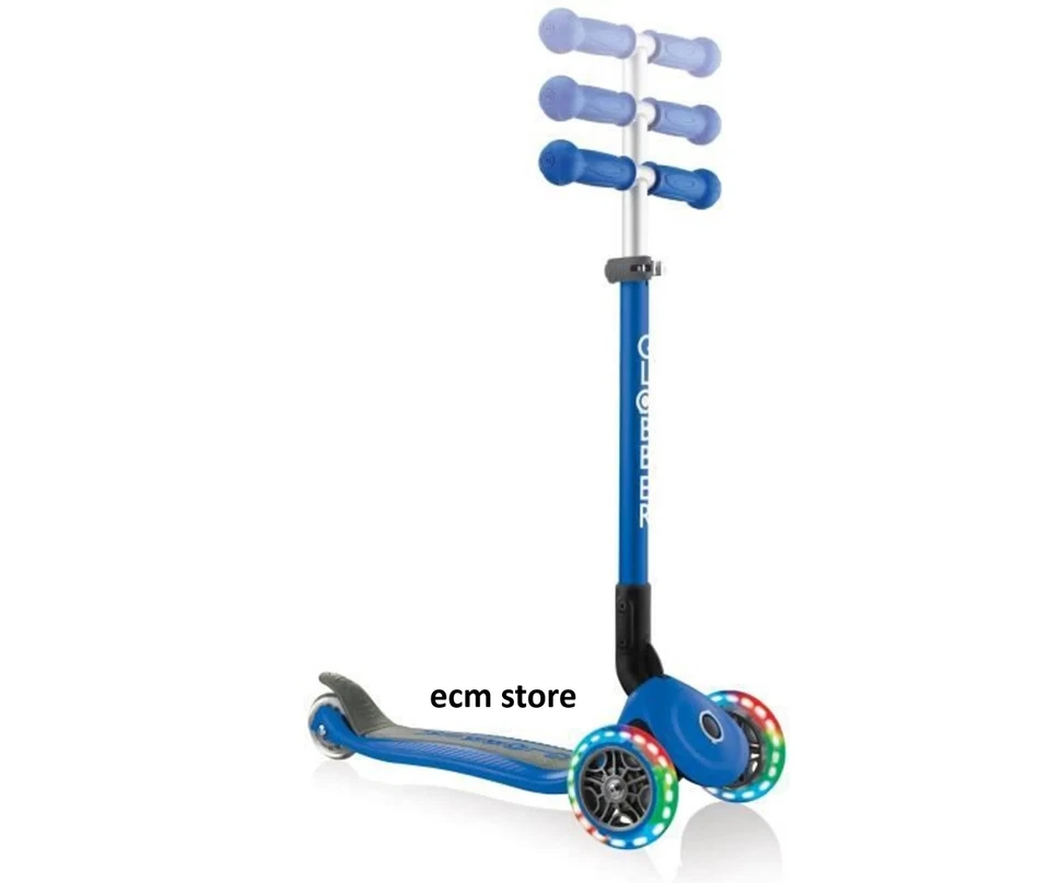 GLOBBER Trottinette Primo Foldable Lights bleu roues lumineuses - Photo 1/1