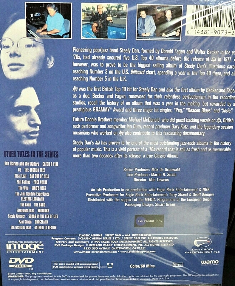 Steely Dan AJA New DVD, Classic Albums, Songs Story of Making, Fagen,Becker,1977 - Image 3 of 4