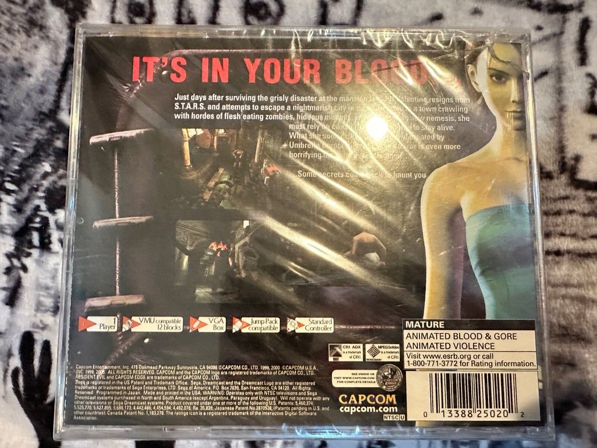 Brand New Factory Sealed Resident Evil 3: Nemesis Sega Dreamcast