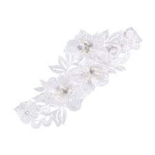 Western Wedding Bride Garter Belt Lace Rhinestone Pearl Flower Bridal Ornaments